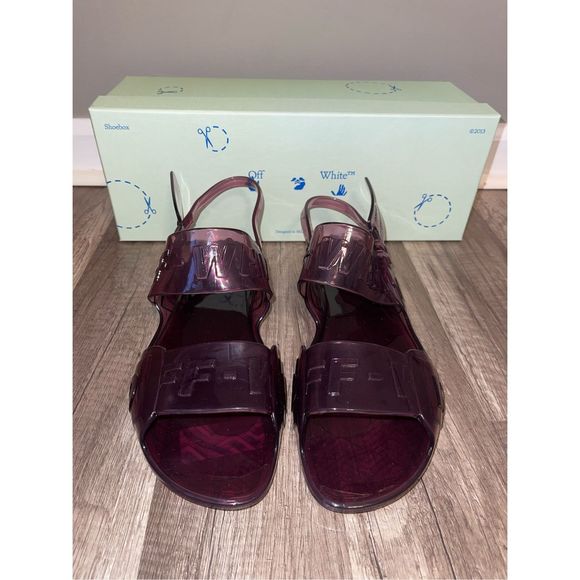 Off-White Logo-Embossed Jelly Sandals - Picture 3 of 7